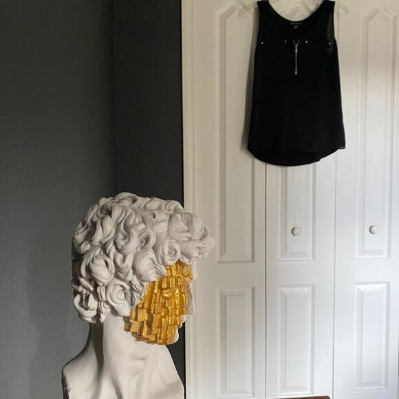 Black Sleeveless Blouse with Zipper — Black Stone Capsule (S) - Picture 4 of 6